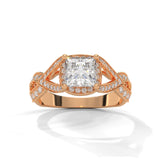 Twisted Infinity Solitaire Ring