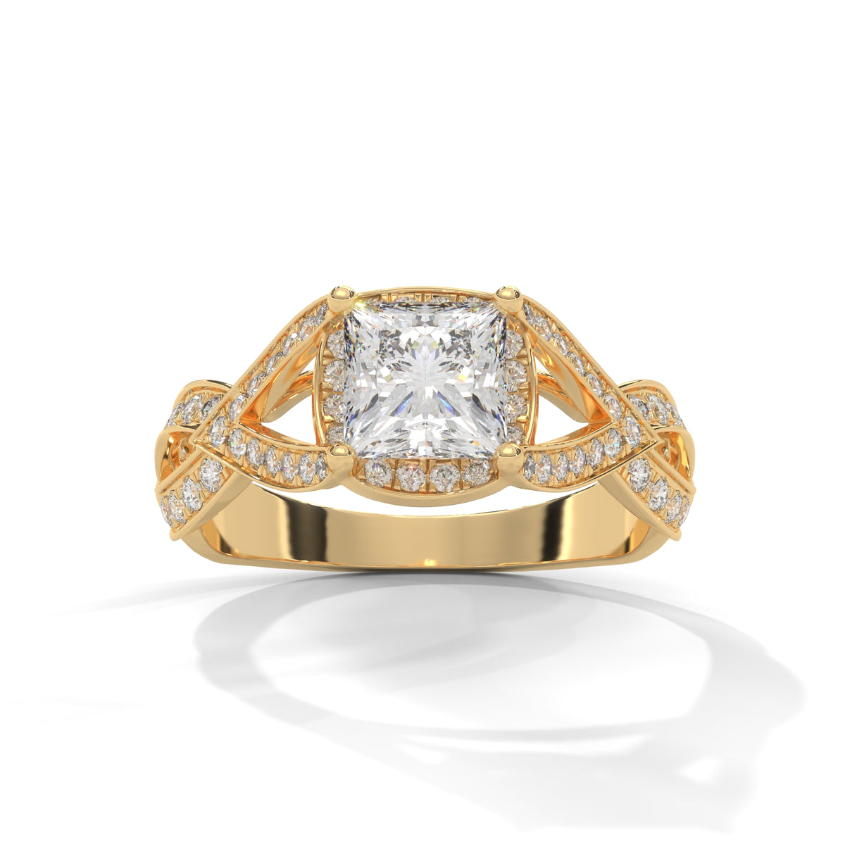 Twisted Infinity Solitaire Ring