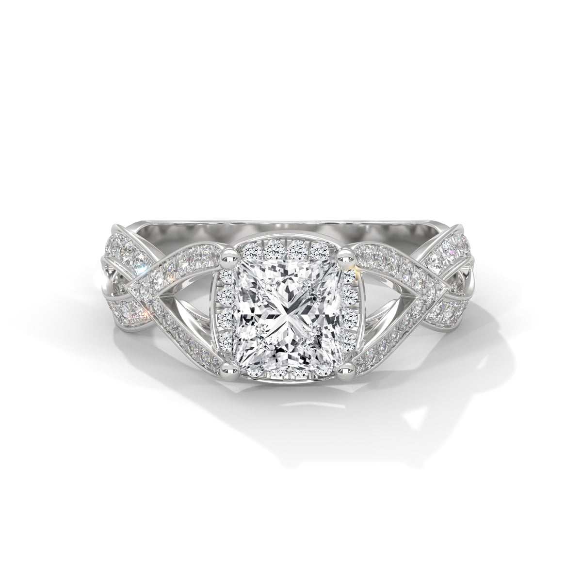 Twisted Infinity Solitaire Ring