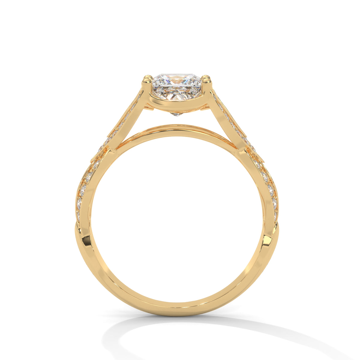 Twisted Infinity Solitaire Ring