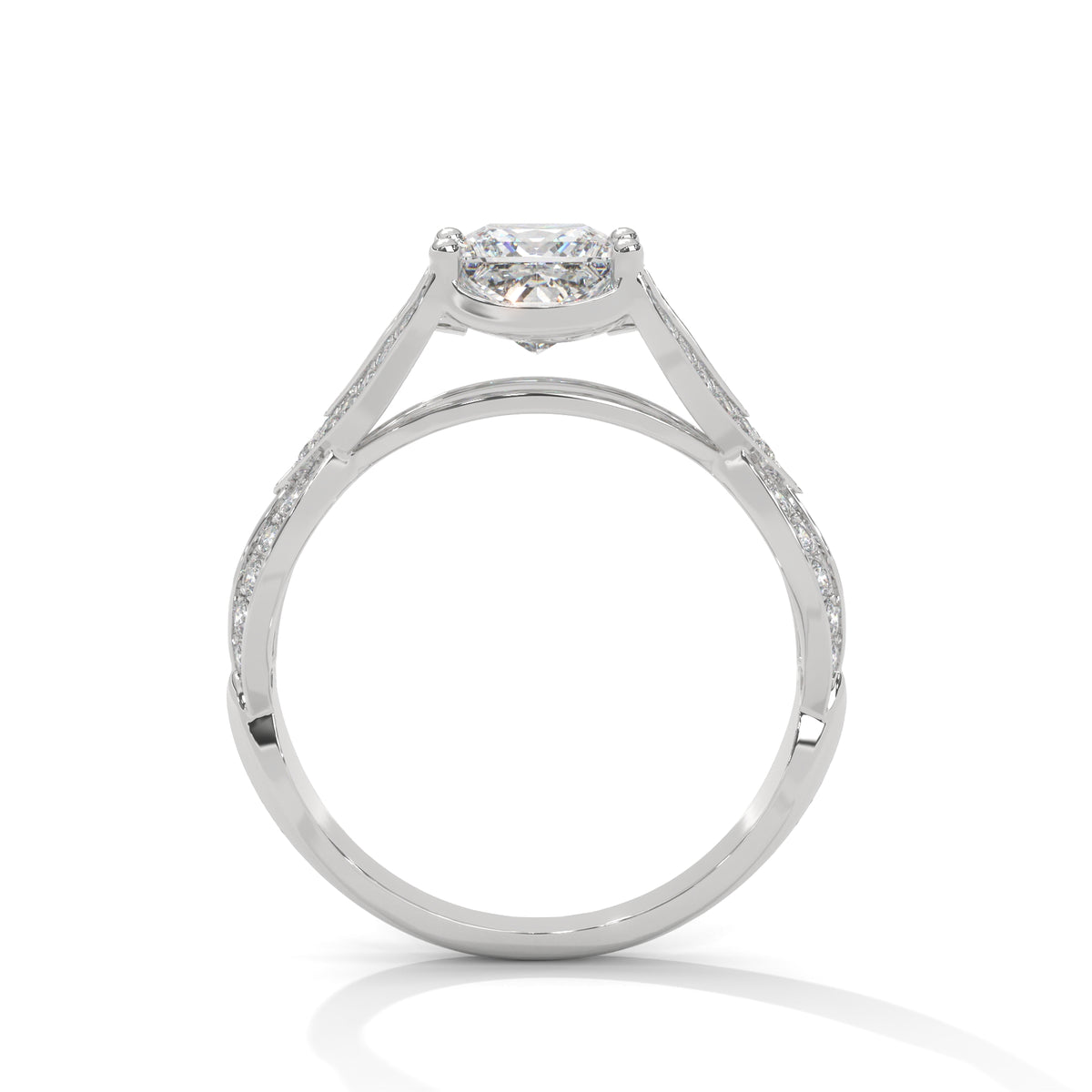 Twisted Infinity Solitaire Ring