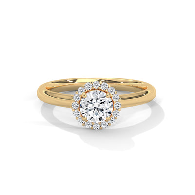 Celestial Halo Solitaire Ring — IGI Certified Diamond Jewellery | My Carat India