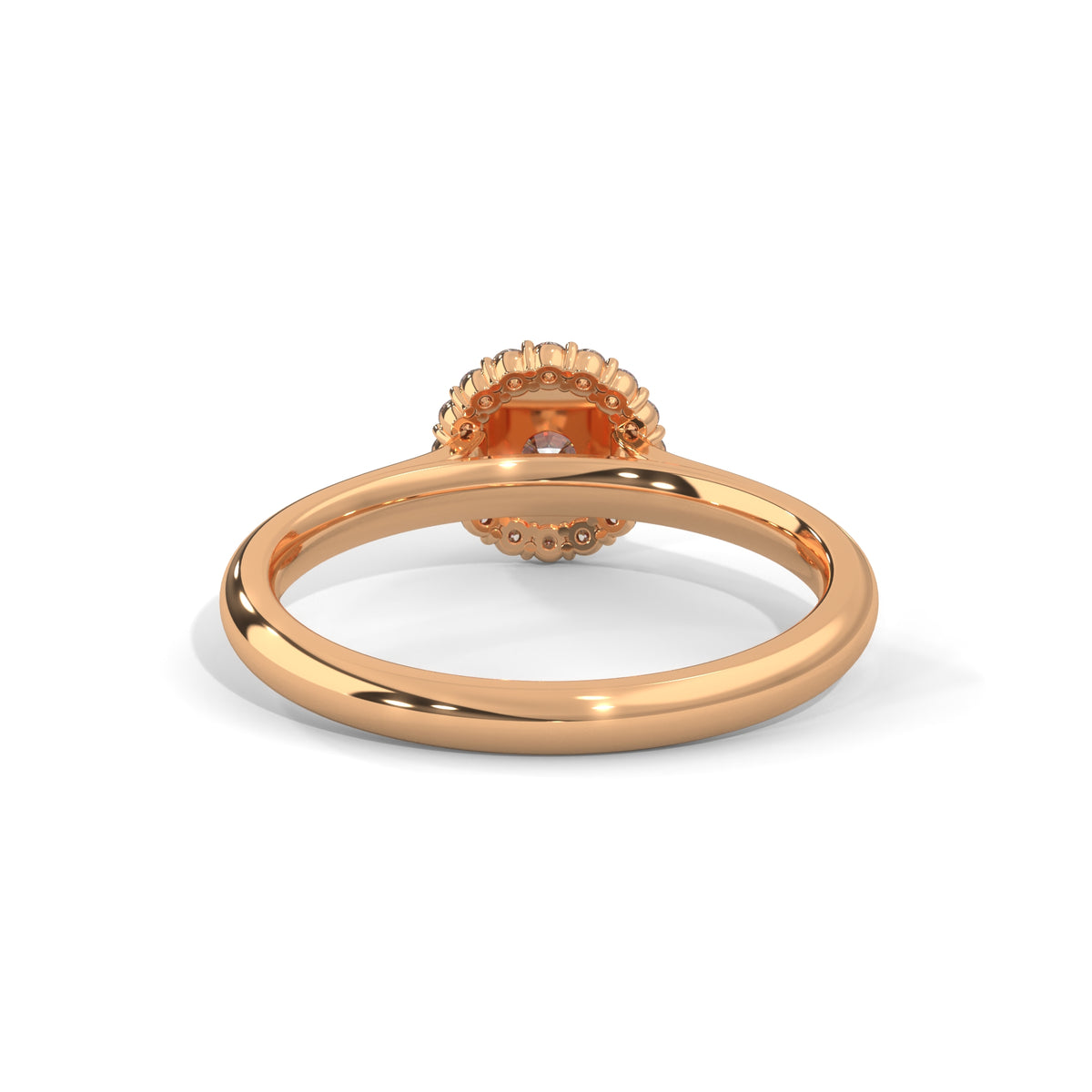 Celestial Halo Solitaire Ring