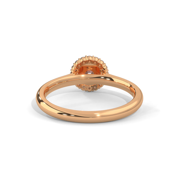Celestial Halo Solitaire Ring