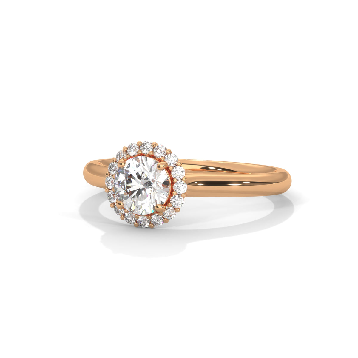 Celestial Halo Solitaire Ring