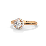 Celestial Halo Solitaire Ring