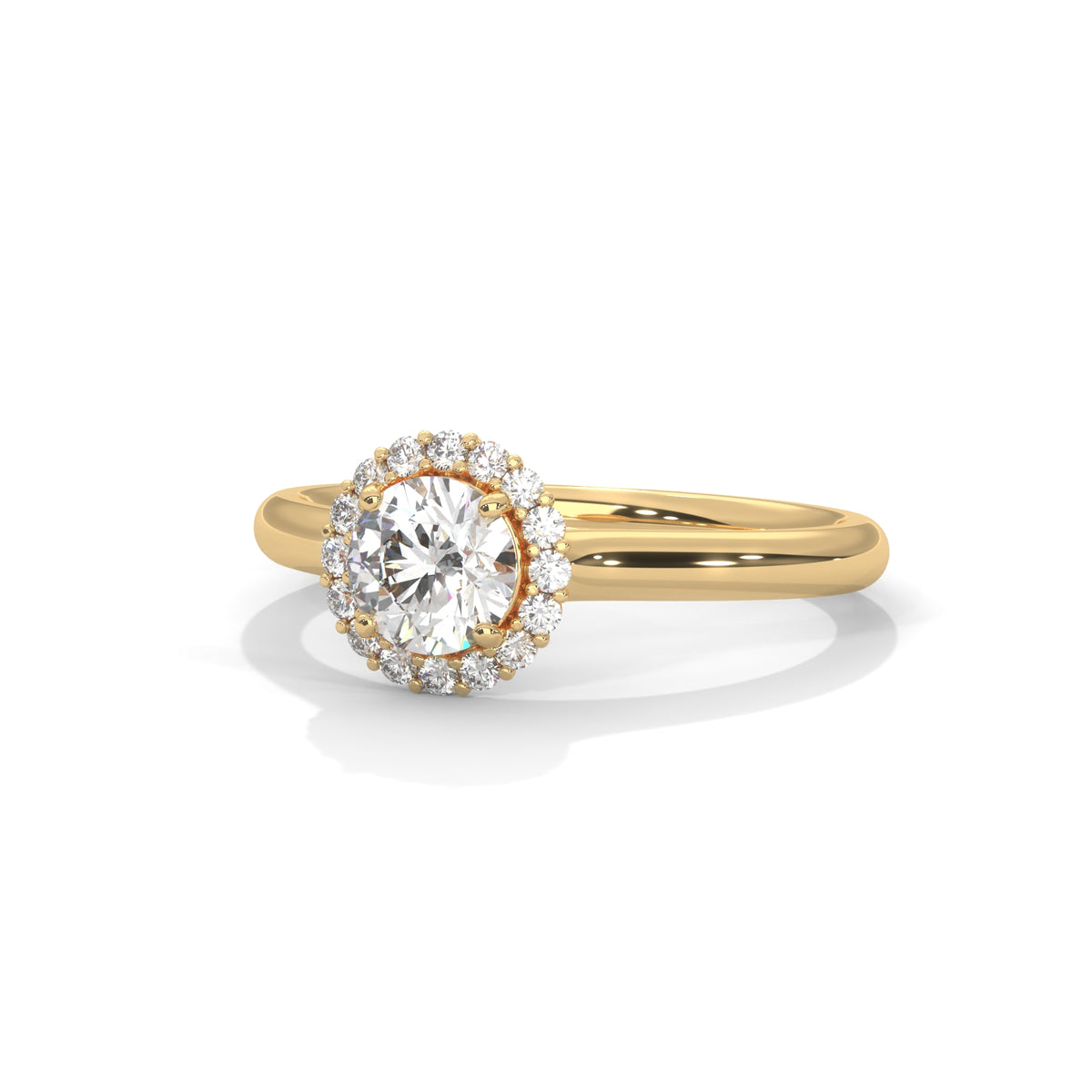 Celestial Halo Solitaire Ring