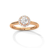 Celestial Halo Solitaire Ring