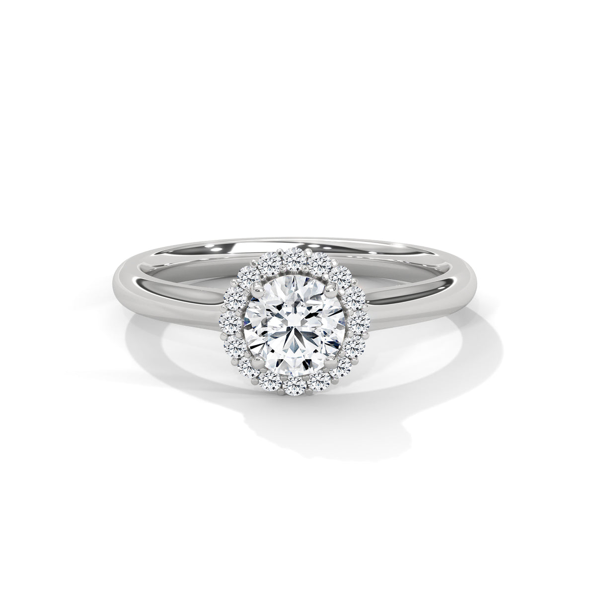 Celestial Halo Solitaire Ring