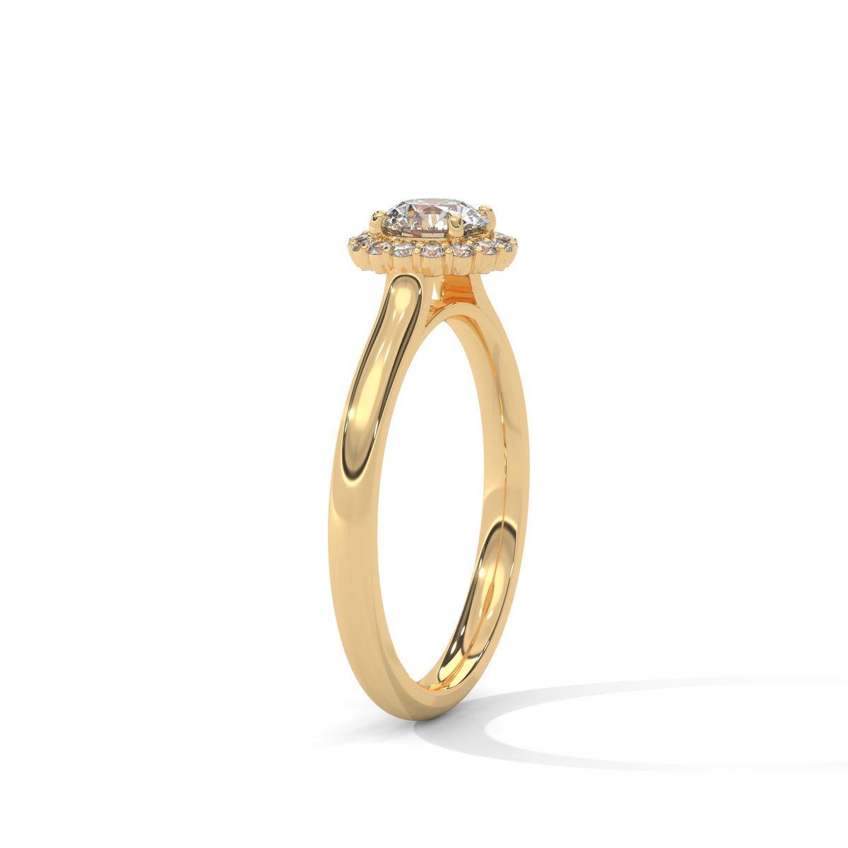 Celestial Halo Solitaire Ring