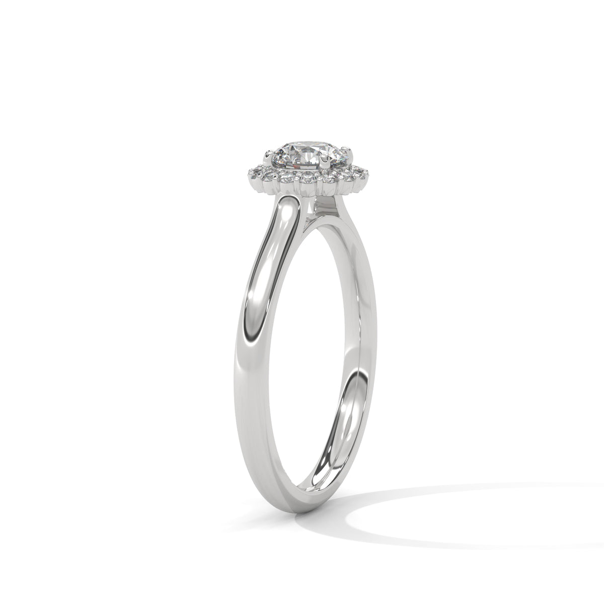 Celestial Halo Solitaire Ring