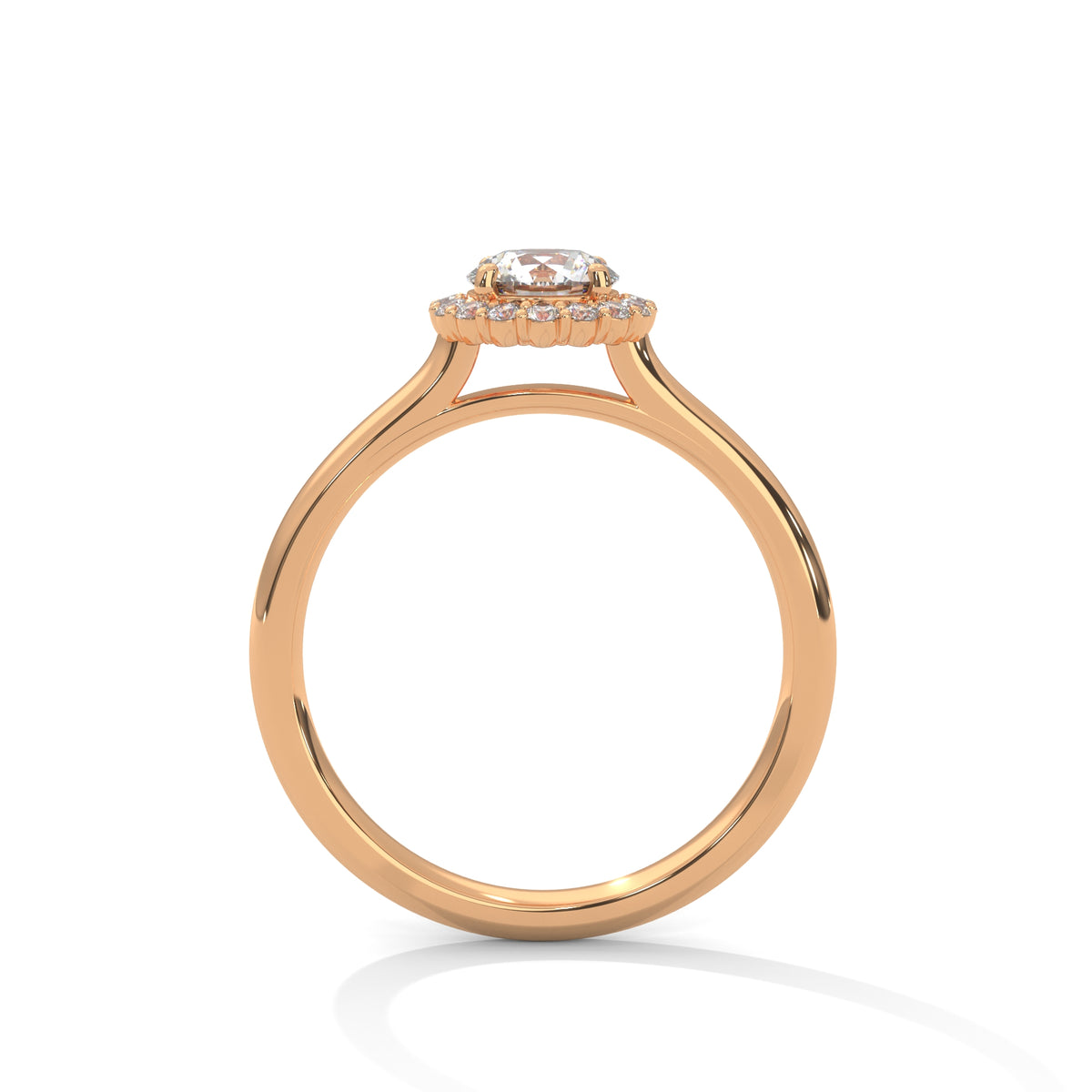 Celestial Halo Solitaire Ring