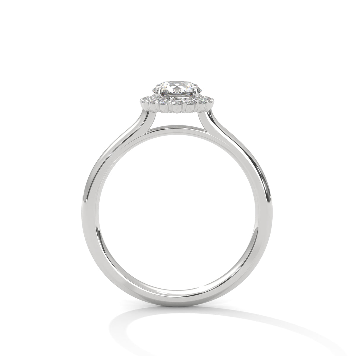 Celestial Halo Solitaire Ring