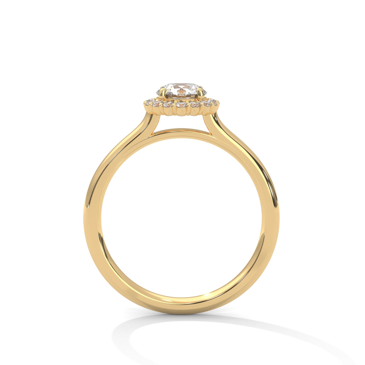 Celestial Halo Solitaire Ring