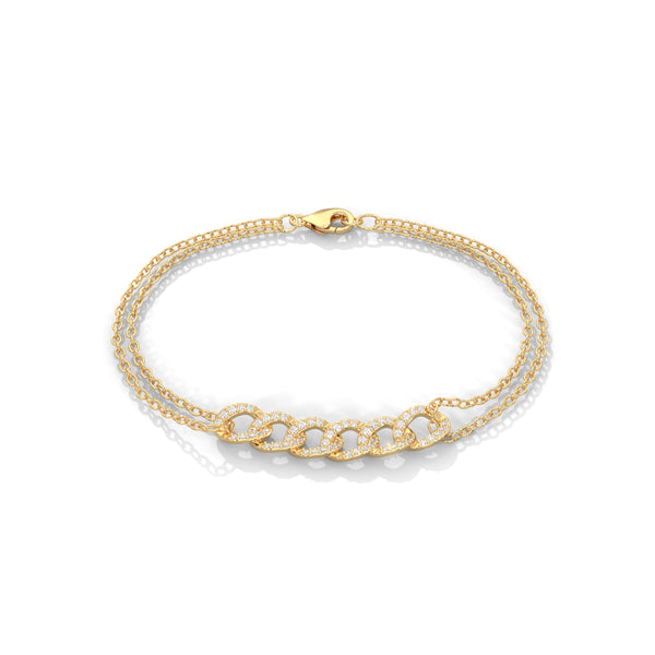 Linked Orbit Diamond Bracelet