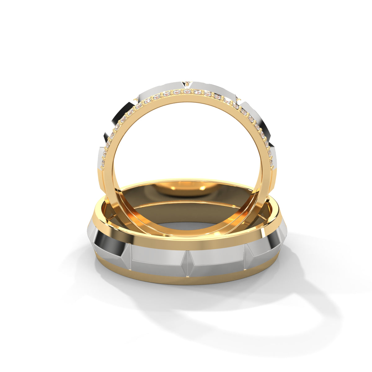 Geometric Gleam Eternity Ring