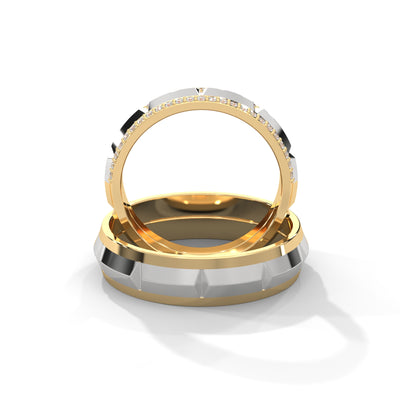 Geometric Gleam Eternity Ring — IGI Certified Diamond Jewellery | My Carat India