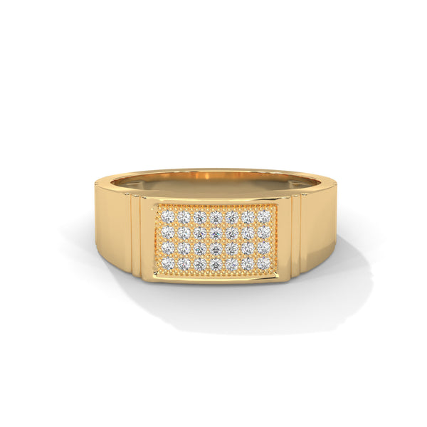 Grid Mosaic Statement Ring