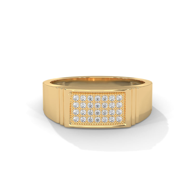 Grid Mosaic Statement Ring