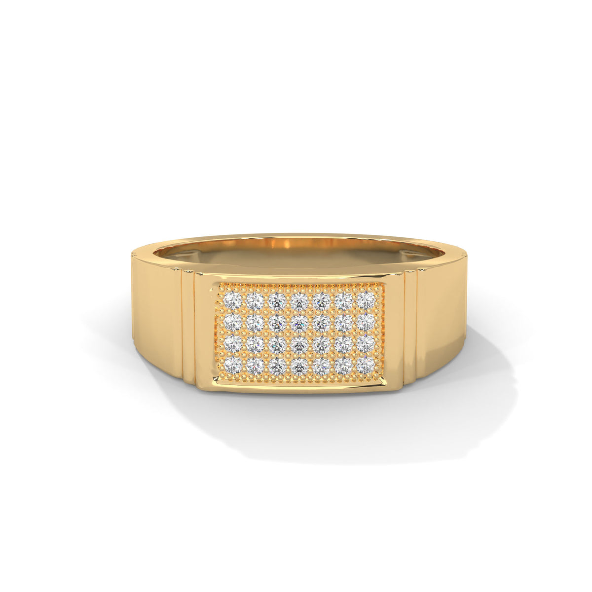 Grid Mosaic Statement Ring
