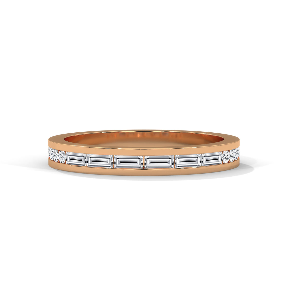 Baguette Brilliance Half Eternity Ring