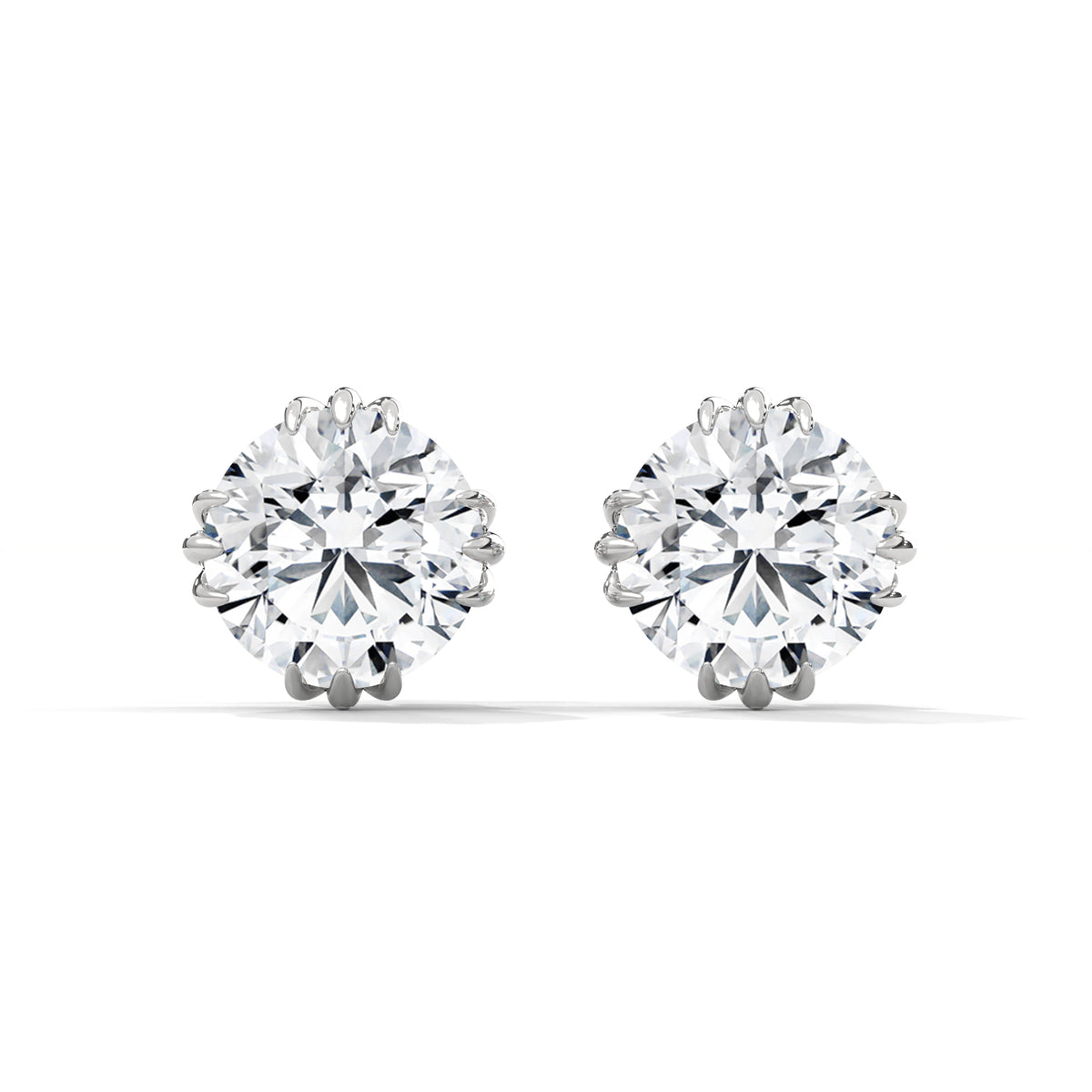 Bloom Crown Solitaire Earrings
