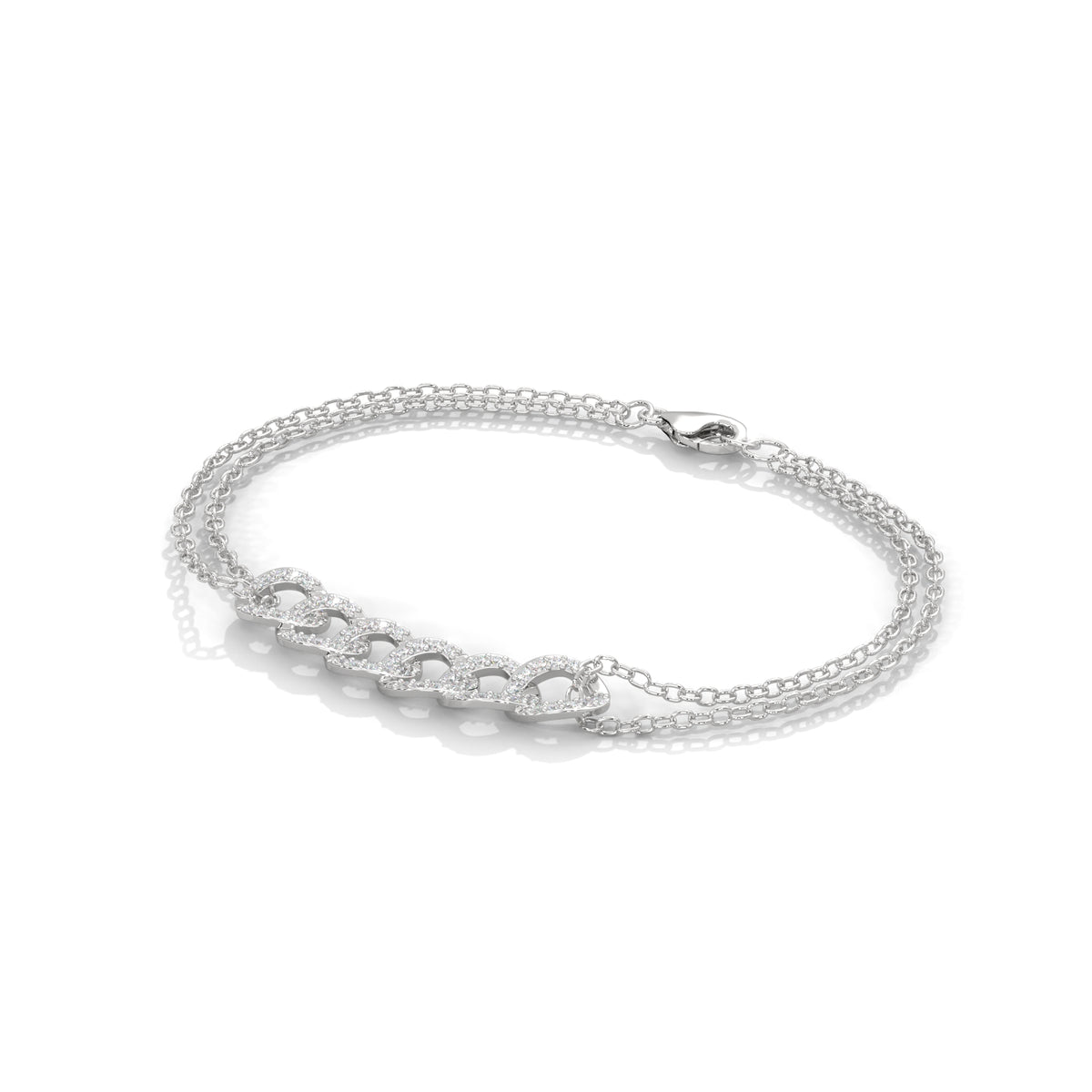 Linked Orbit Diamond Bracelet