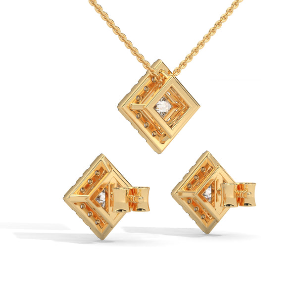 Royal Prism Halo Pendant Set
