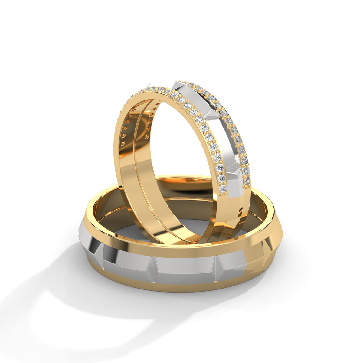 Geometric Gleam Eternity Ring
