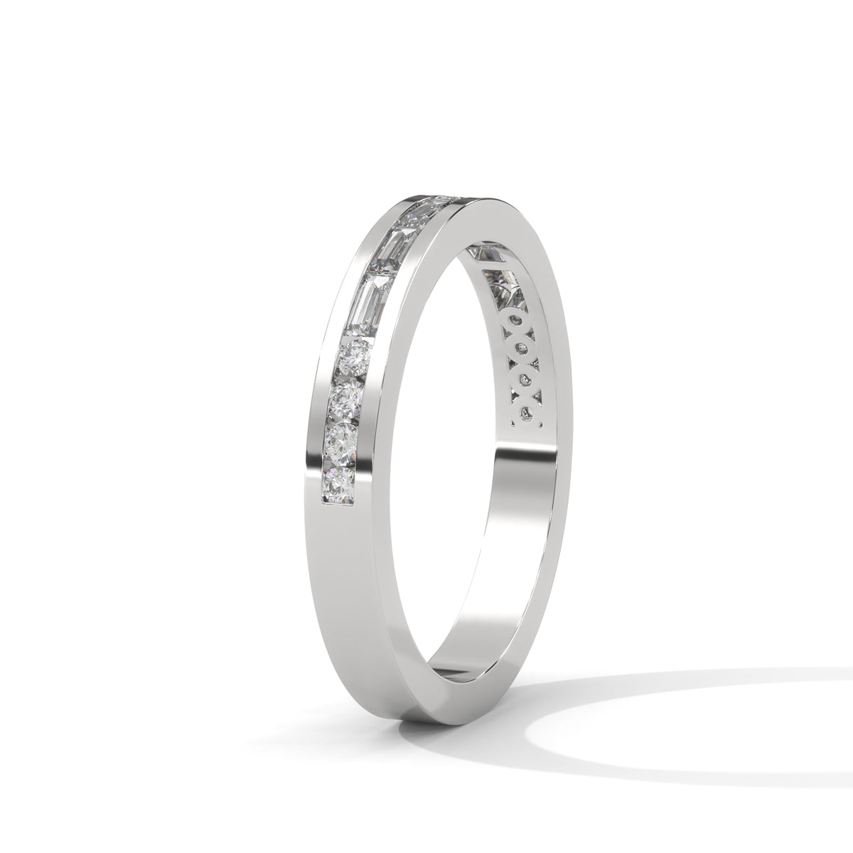 Baguette Brilliance Half Eternity Ring