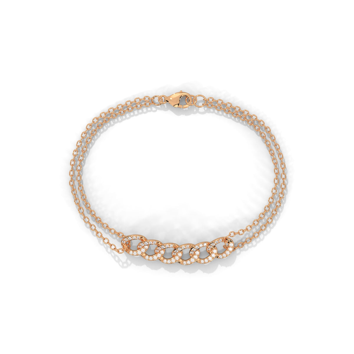 Linked Orbit Diamond Bracelet