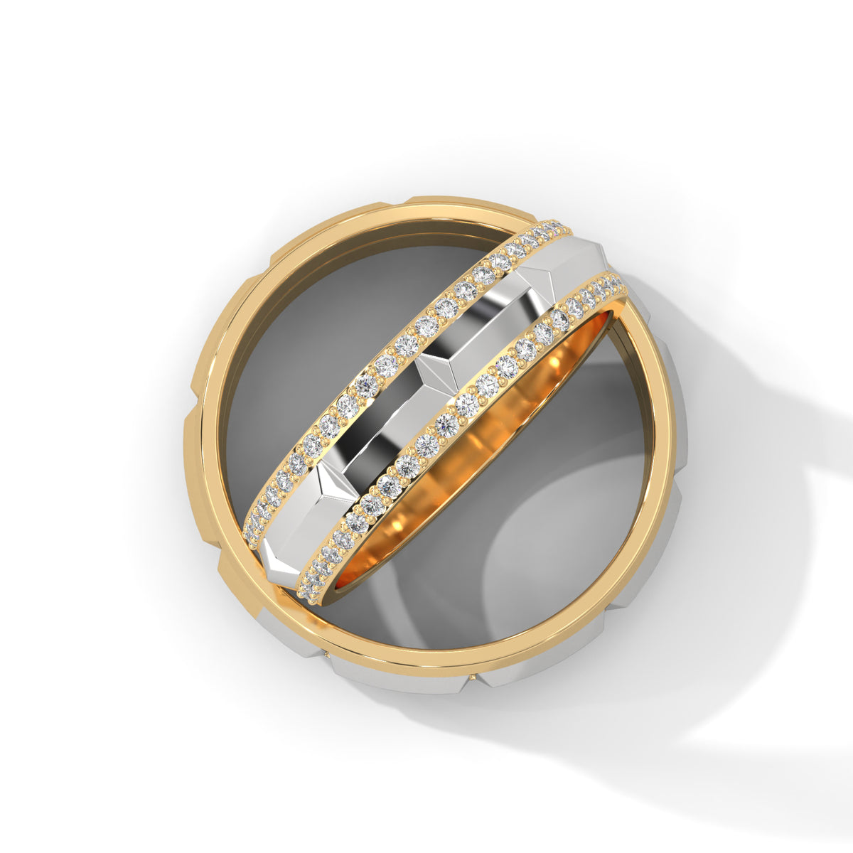 Geometric Gleam Eternity Ring