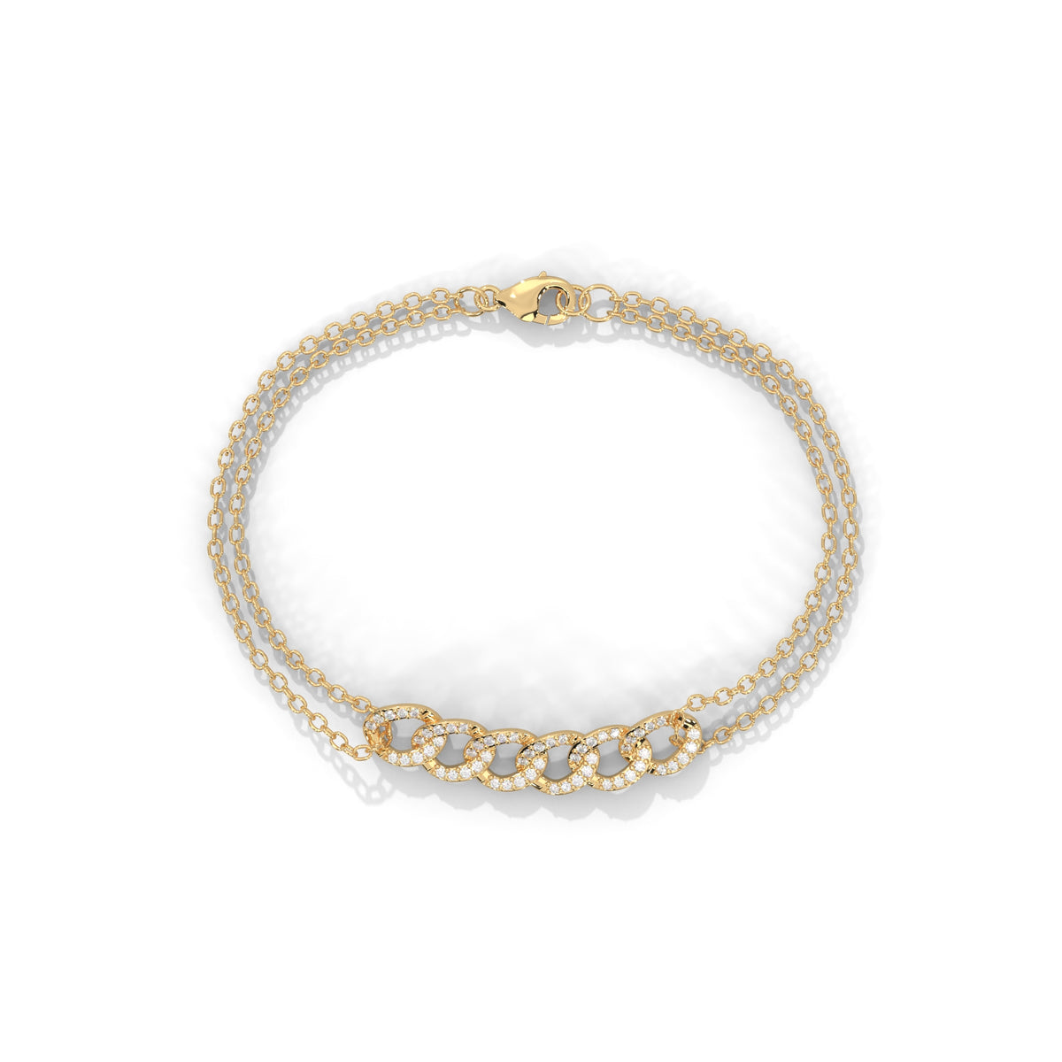 Linked Orbit Diamond Bracelet