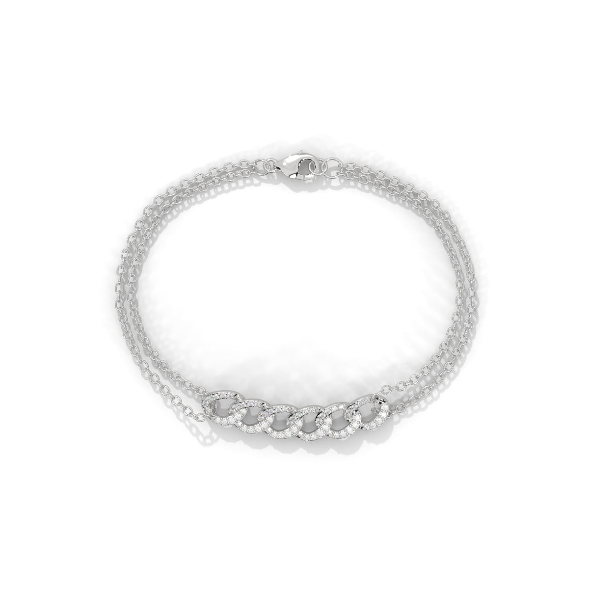 Linked Orbit Diamond Bracelet