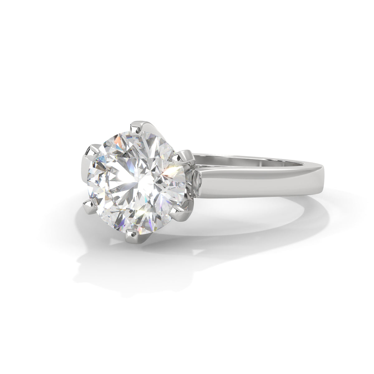 Crowned Brilliance Solitaire Ring