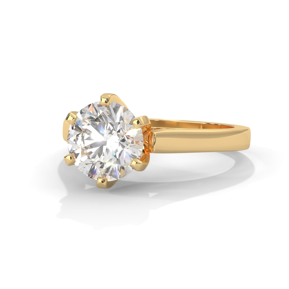 Crowned Brilliance Solitaire Ring