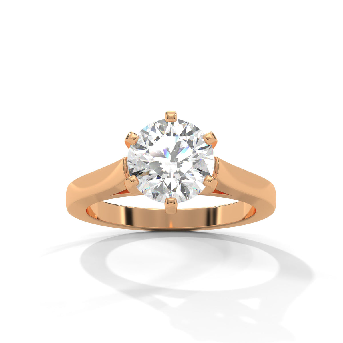 Crowned Brilliance Solitaire Ring