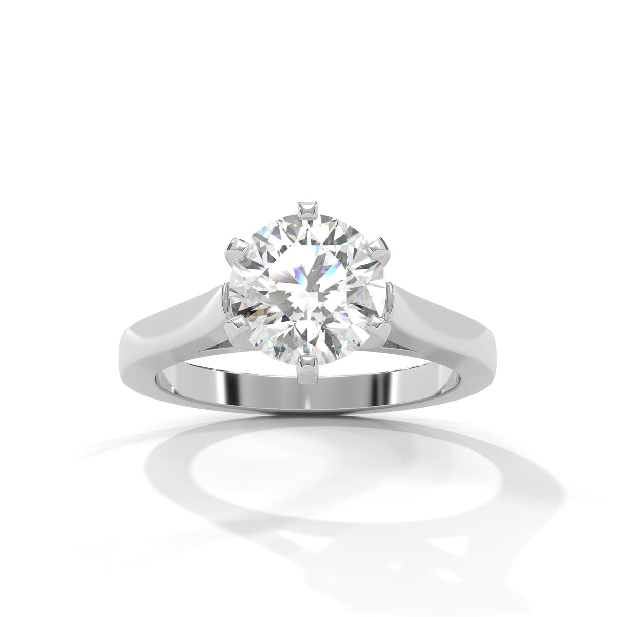 Crowned Brilliance Solitaire Ring