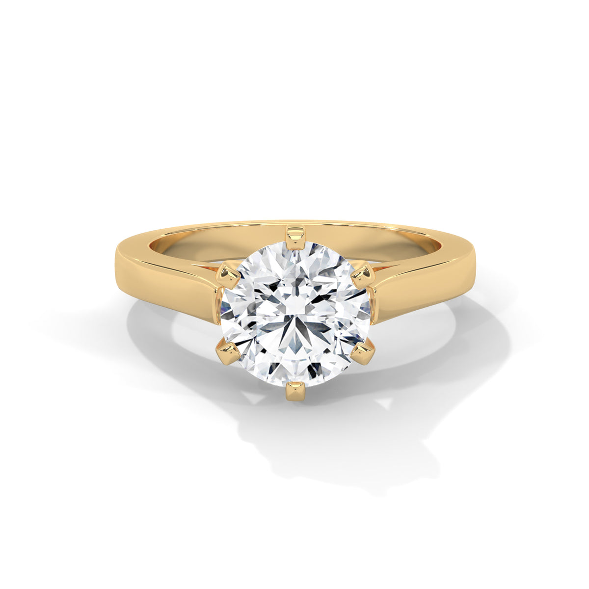 Crowned Brilliance Solitaire Ring