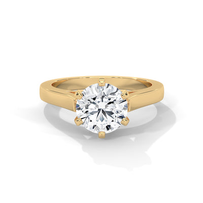 Crowned Brilliance Solitaire Ring — IGI Certified Diamond Jewellery | My Carat India