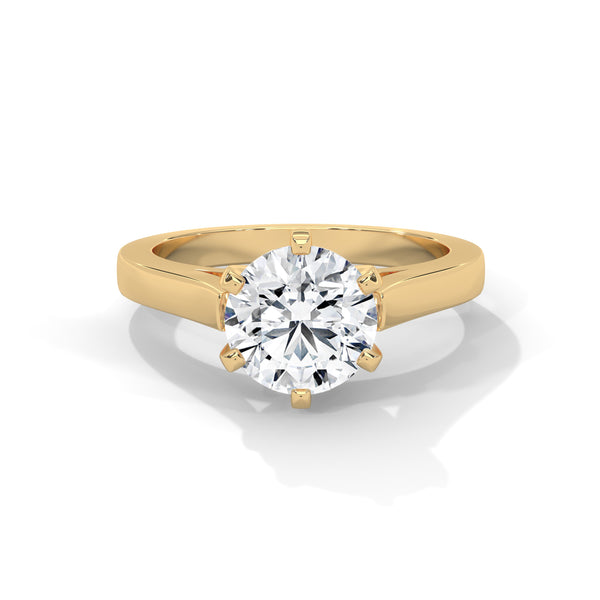 Crowned Brilliance Solitaire Ring