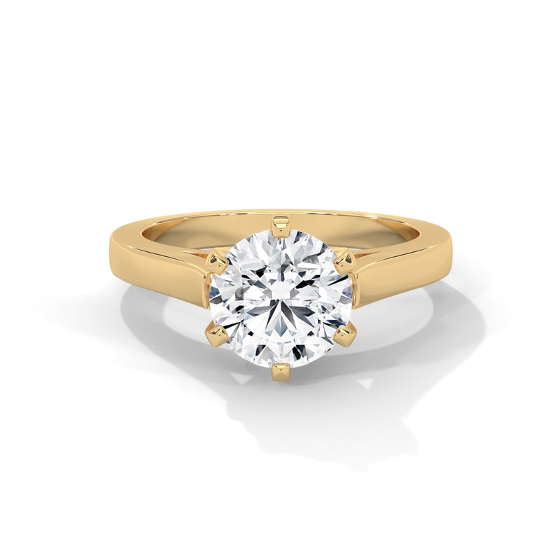 Crowned Brilliance Solitaire Ring