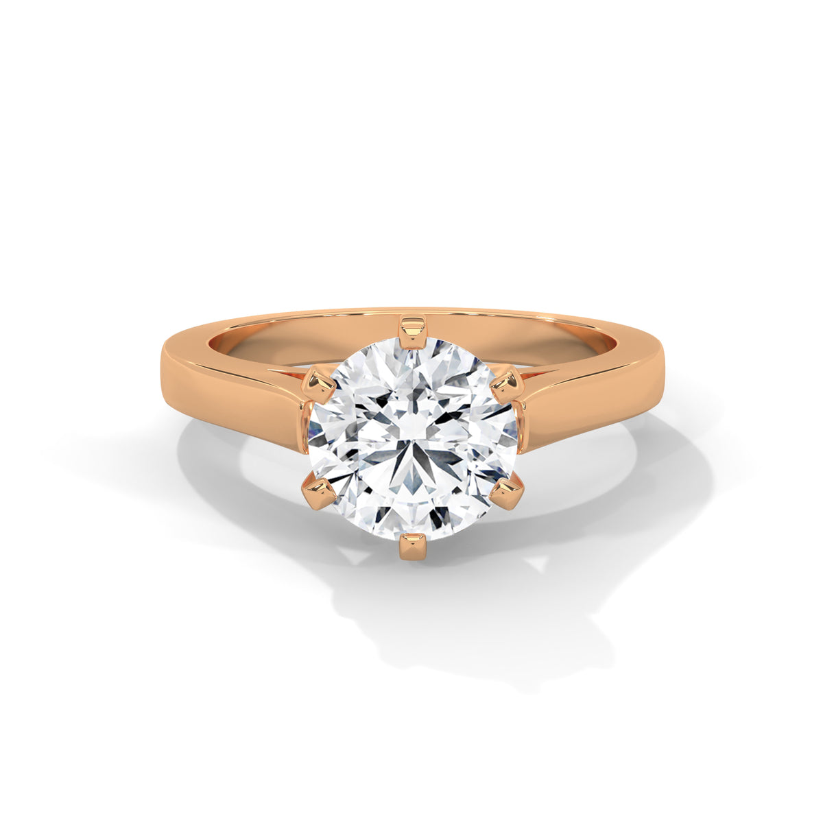 Crowned Brilliance Solitaire Ring