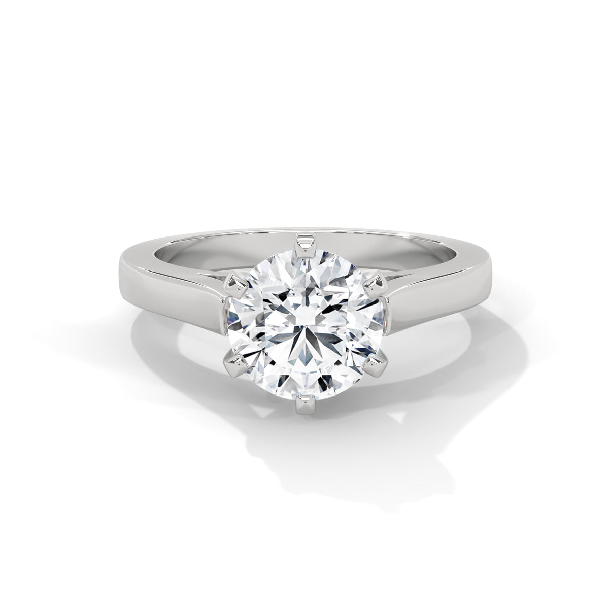 Crowned Brilliance Solitaire Ring