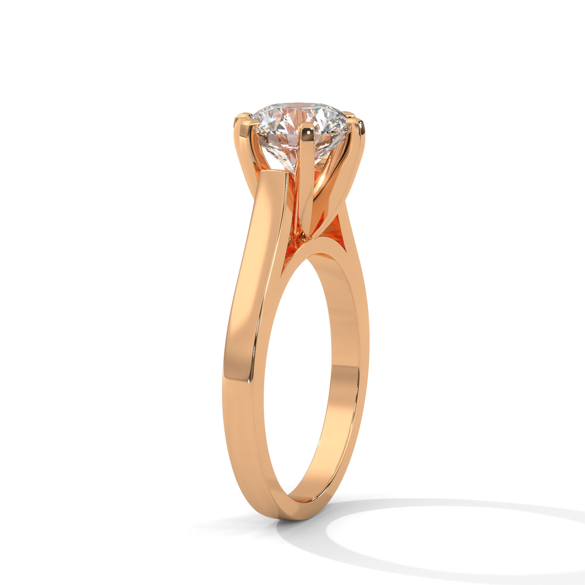 Crowned Brilliance Solitaire Ring