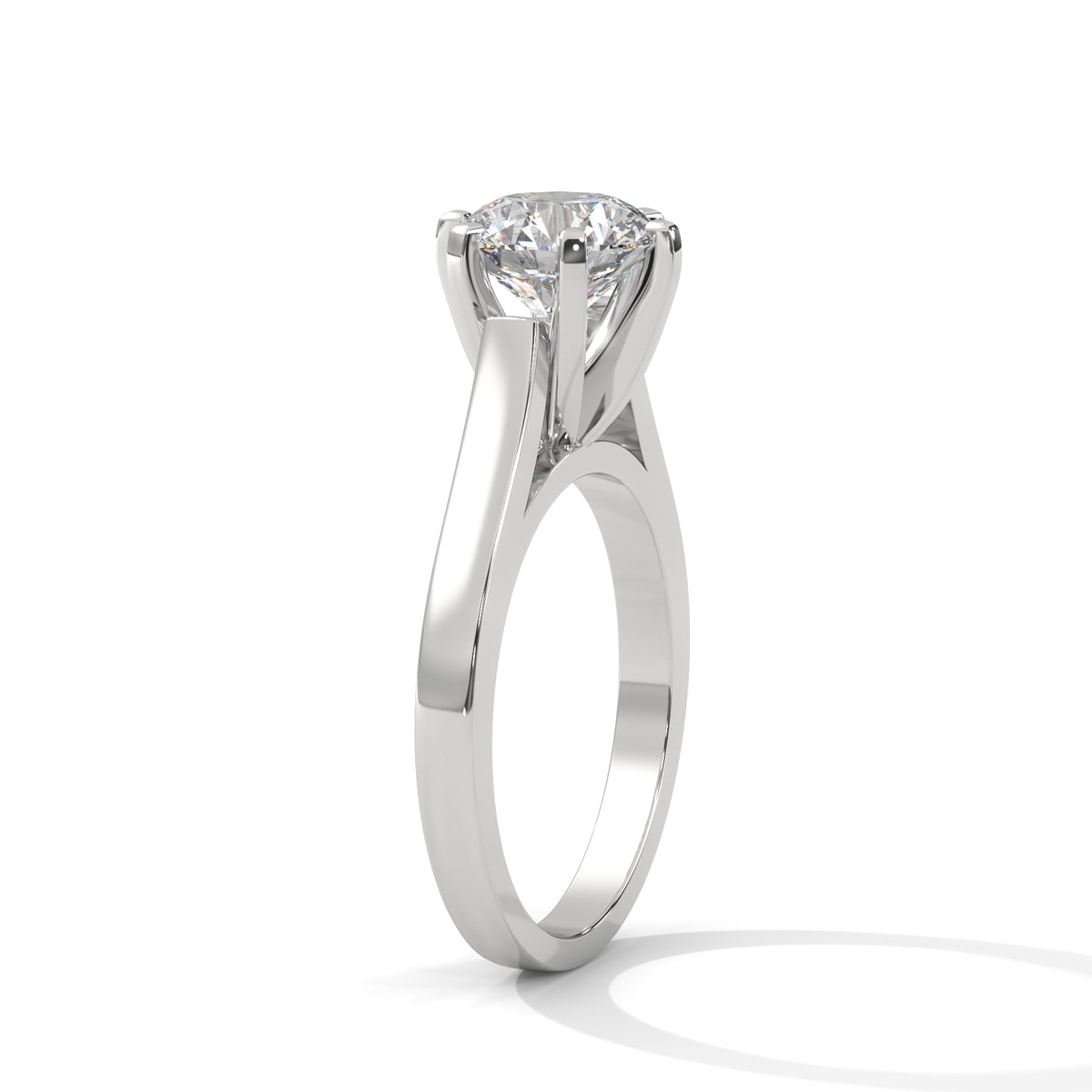 Crowned Brilliance Solitaire Ring