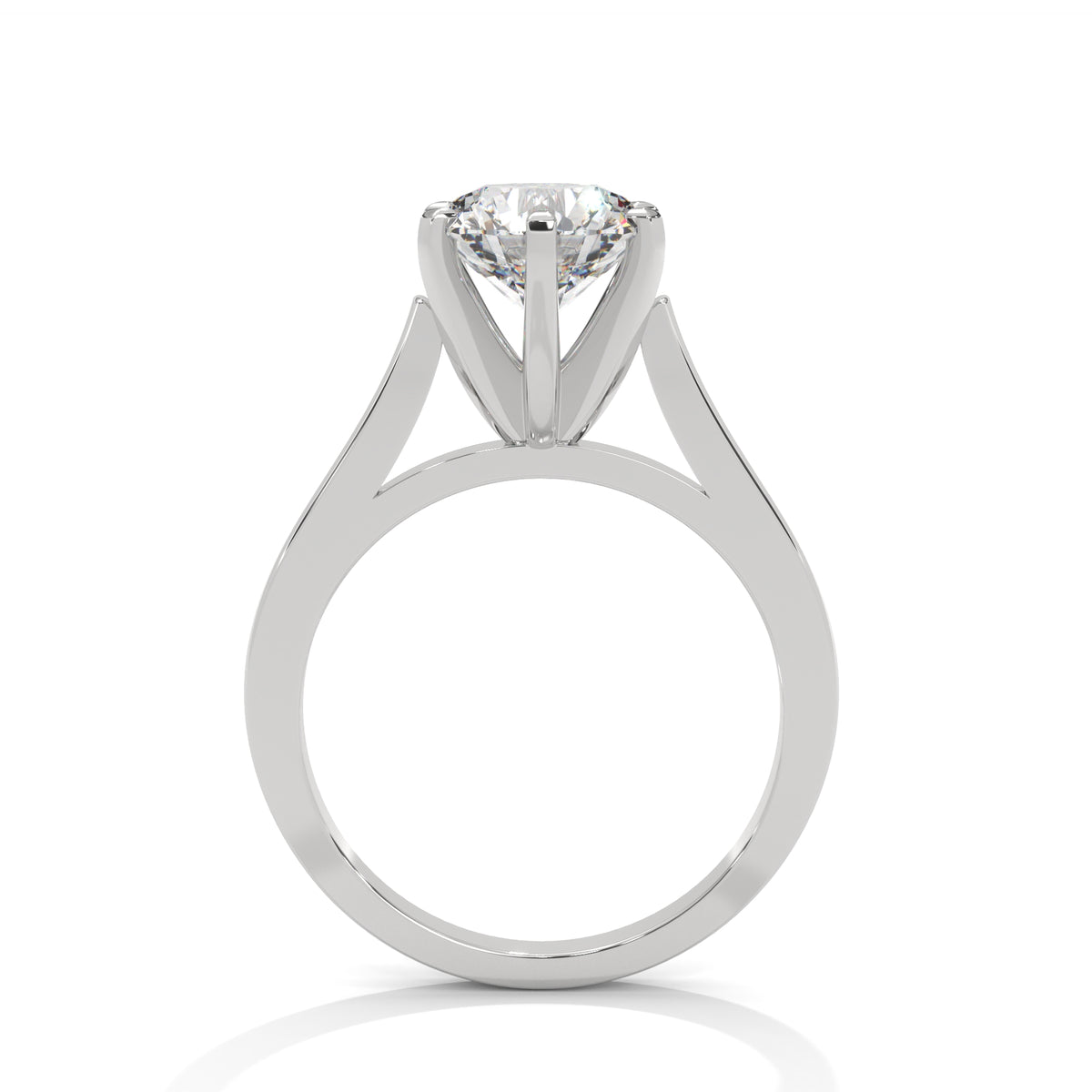 Crowned Brilliance Solitaire Ring