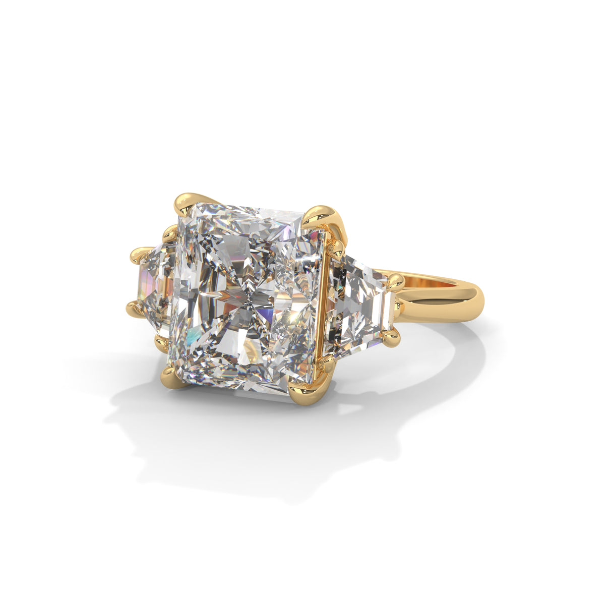 Radiant Sovereign Three-Stone Ring