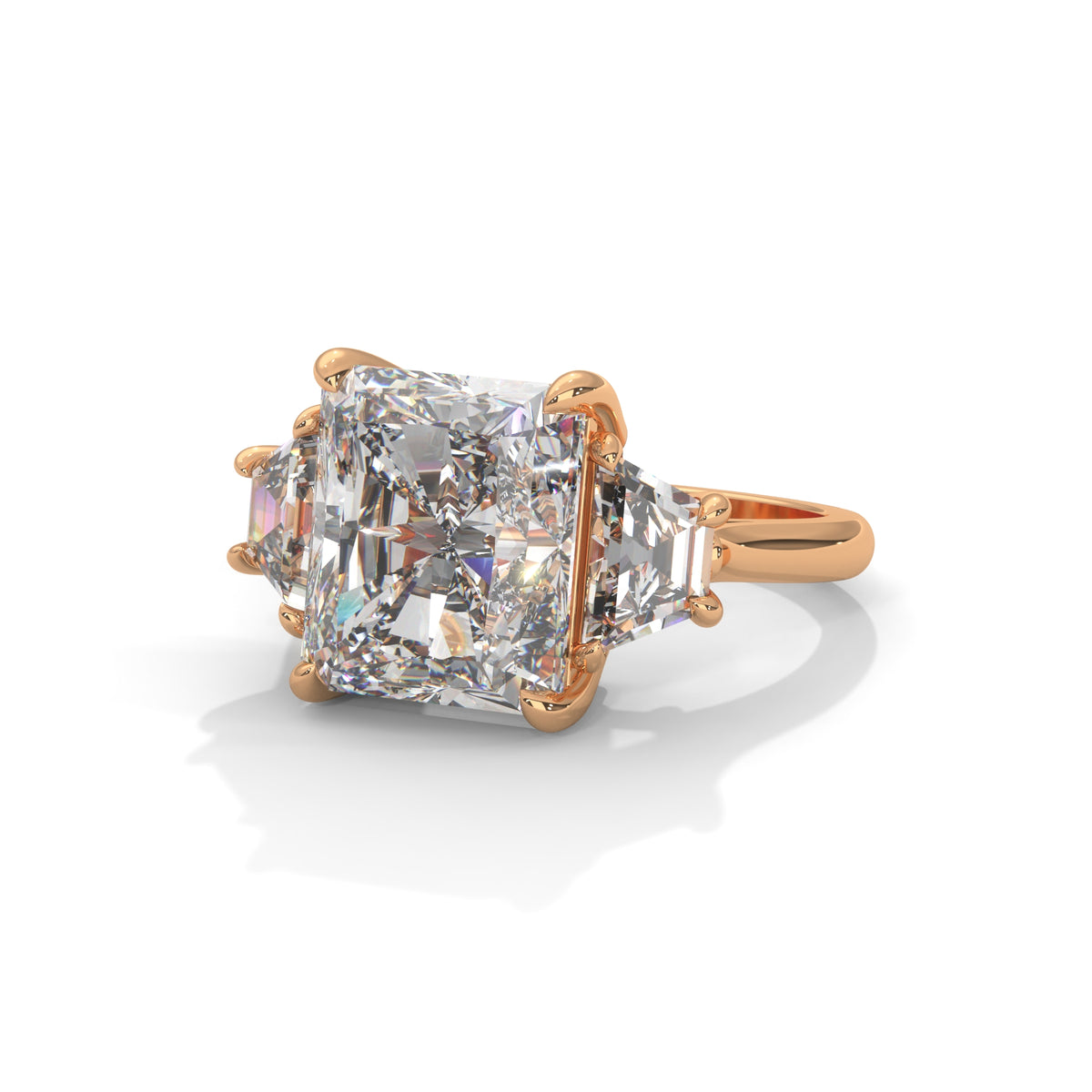 Radiant Sovereign Three-Stone Ring