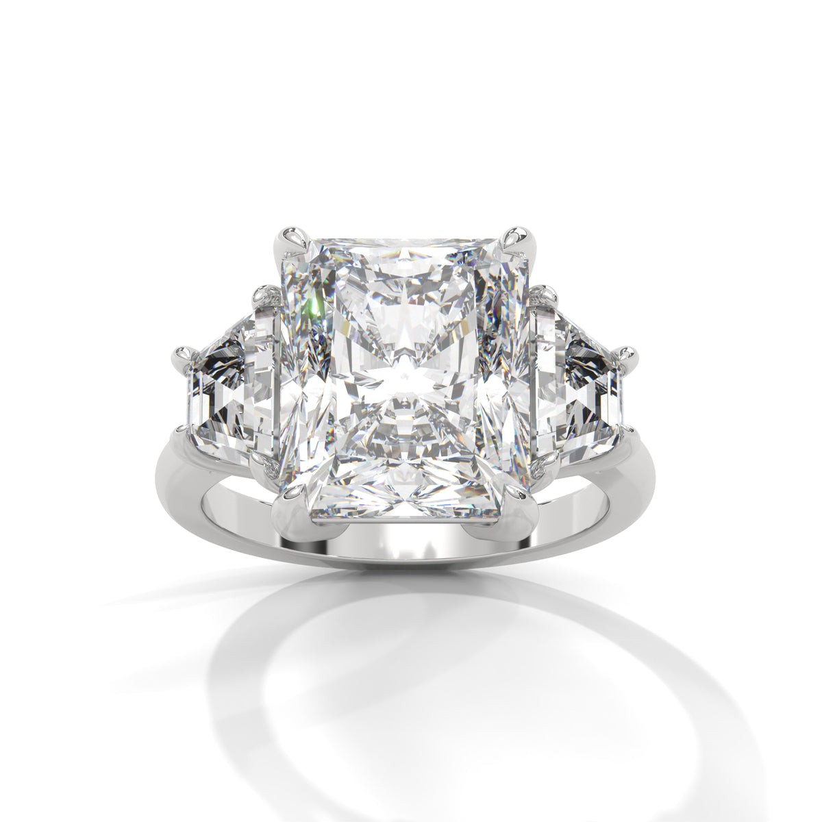 Radiant Sovereign Three-Stone Ring